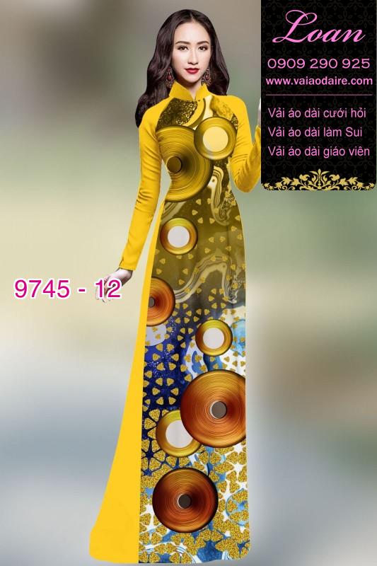 Vải áo dài hoa 3D