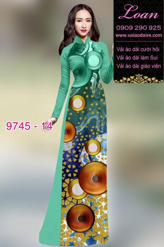 Vải áo dài hoa 3D