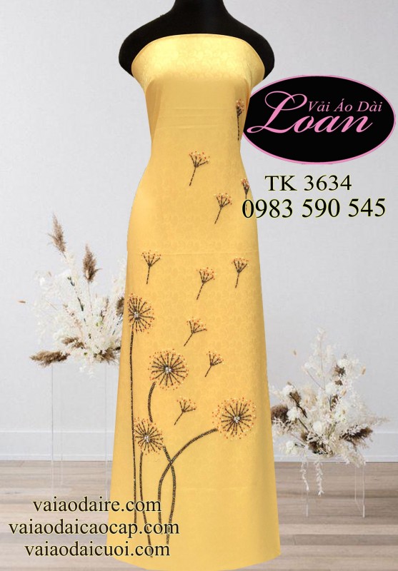 Vải áo dài kết Bồ Công Anh