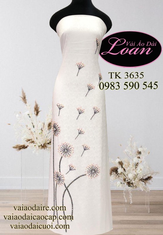 Vải áo dài kết Bồ Công Anh