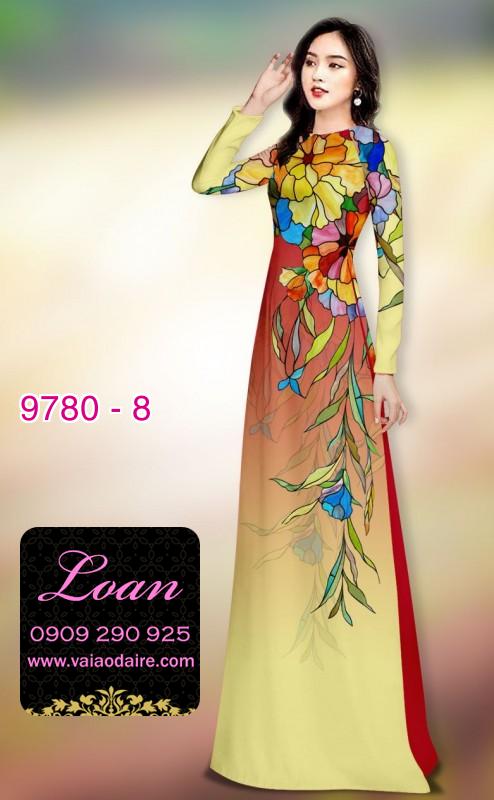 Vải áo dài hoa 3D