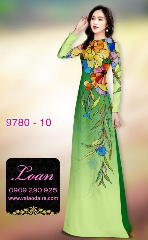 Vải áo dài hoa 3D
