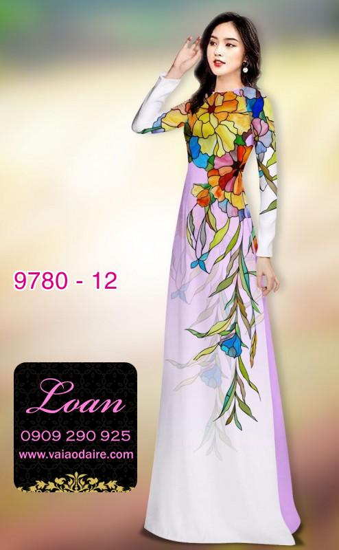 Vải áo dài hoa 3D