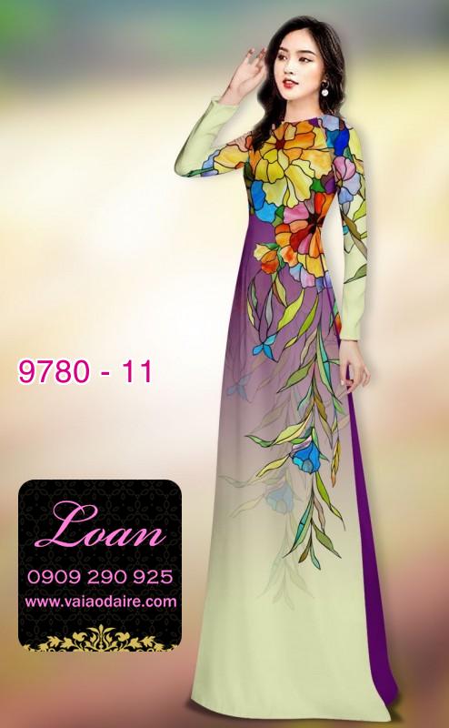 Vải áo dài hoa 3D