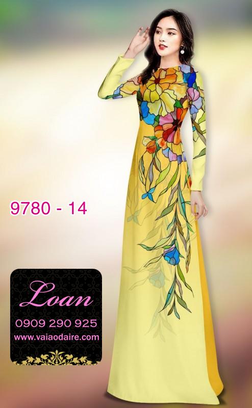 Vải áo dài hoa 3D