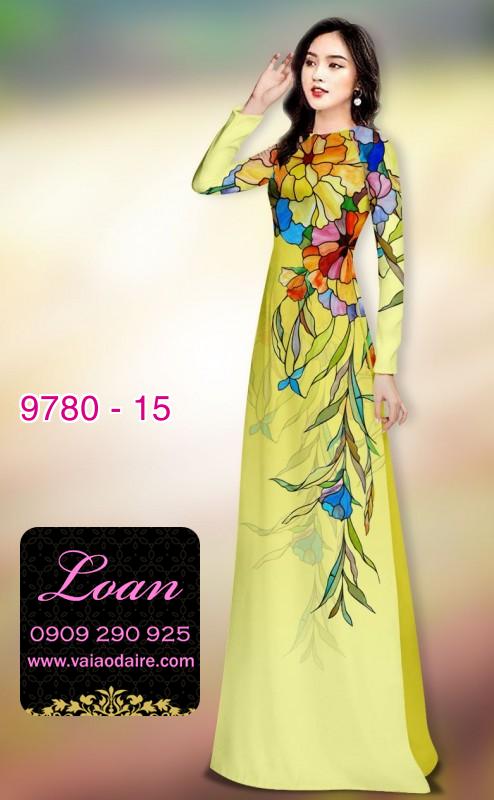 Vải áo dài hoa 3D