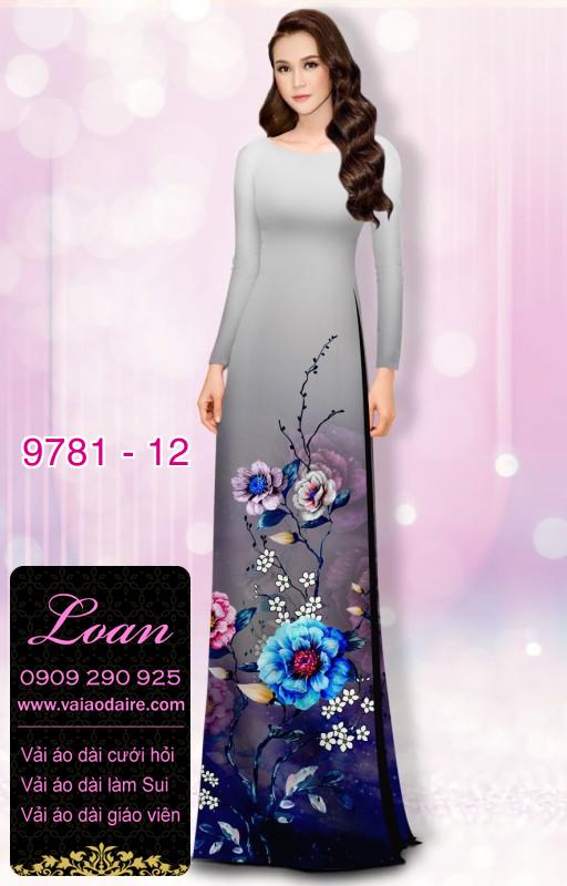 Vải áo dài hoa 3D
