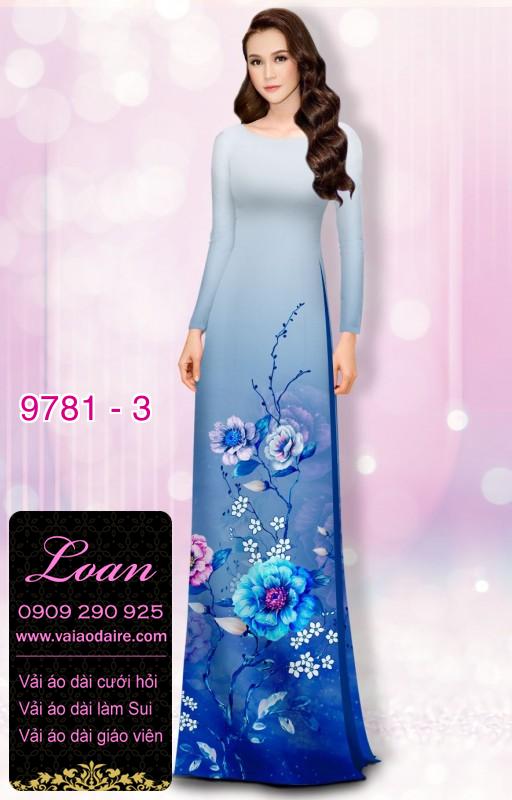 Vải áo dài hoa 3D