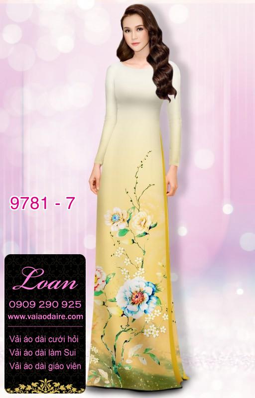 Vải áo dài hoa 3D
