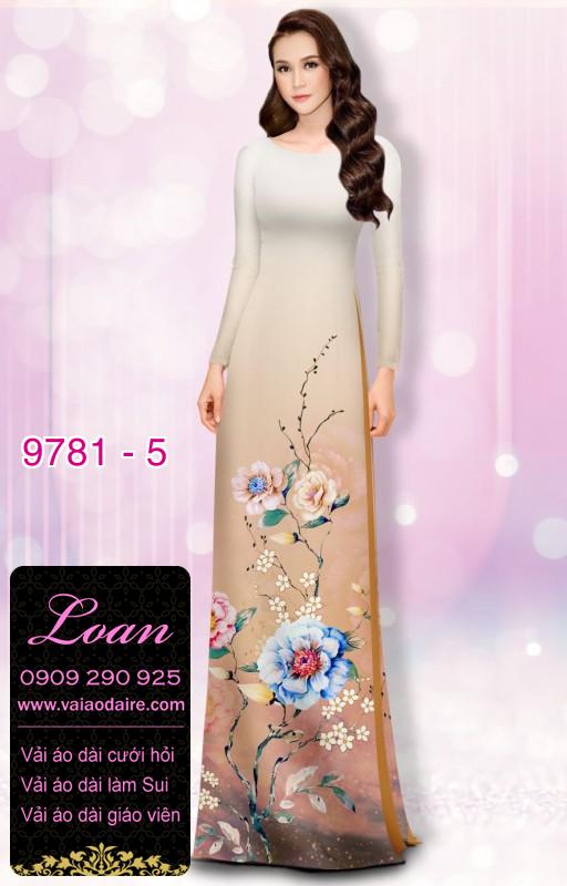 Vải áo dài hoa 3D