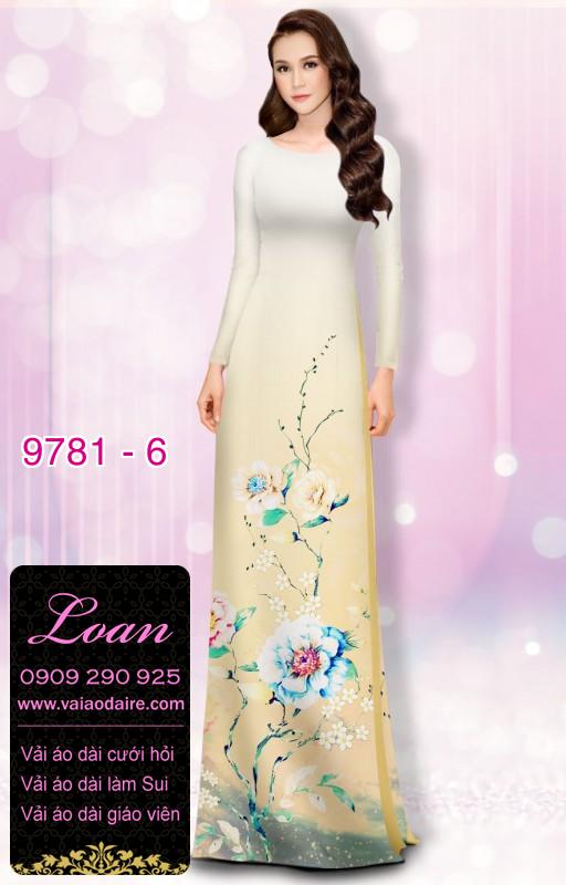 Vải áo dài hoa 3D