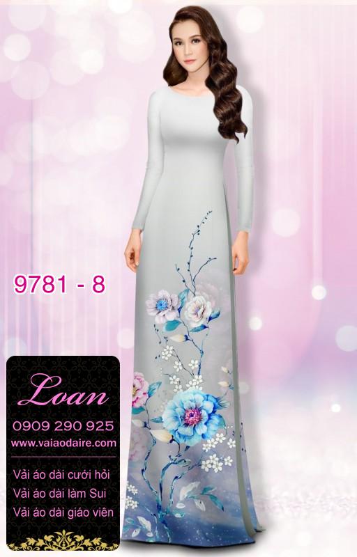 Vải áo dài hoa 3D
