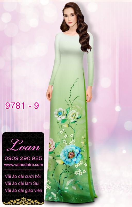 Vải áo dài hoa 3D