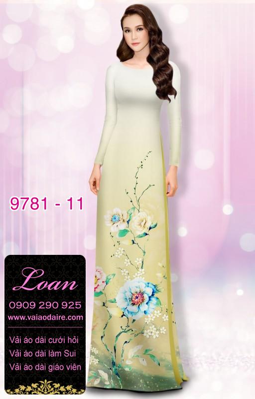 Vải áo dài hoa 3D