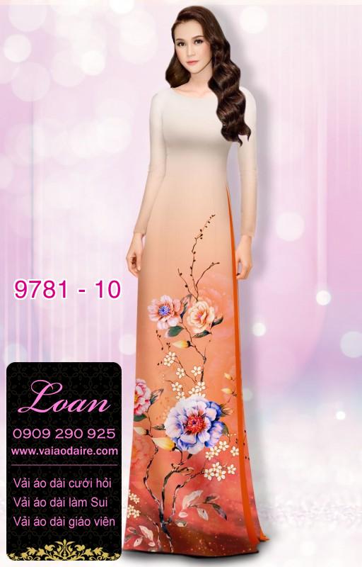 Vải áo dài hoa 3D