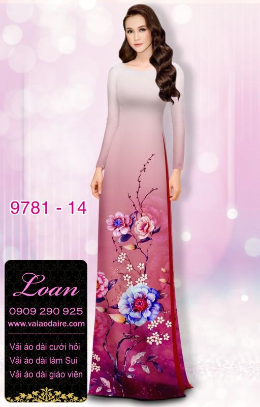 Vải áo dài hoa 3D