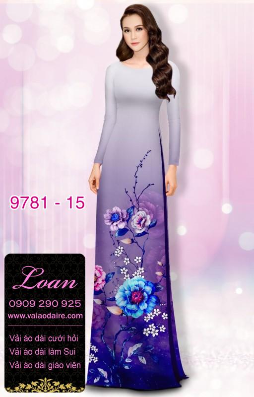 Vải áo dài hoa 3D