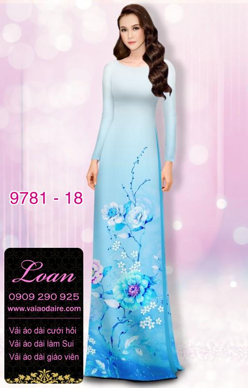 Vải áo dài hoa 3D