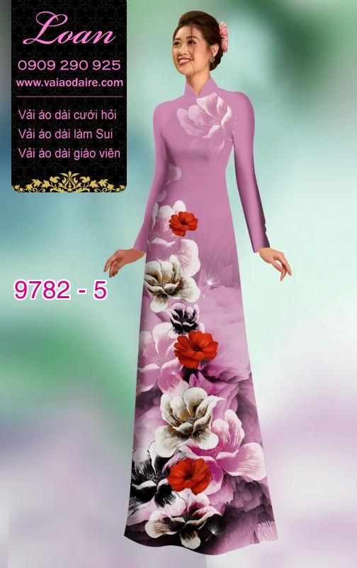 Vải áo dài hoa 3D