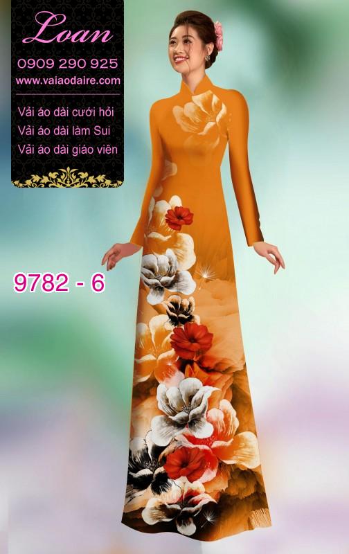 Vải áo dài hoa 3D