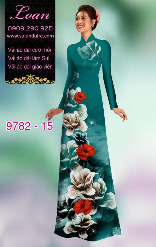 Vải áo dài hoa 3D