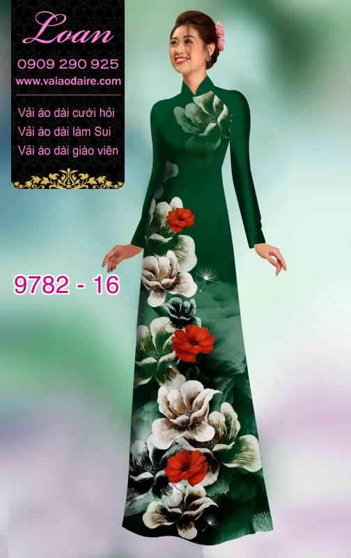 Vải áo dài hoa 3D