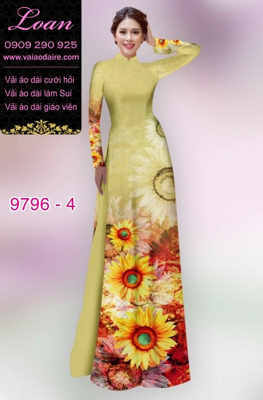 Vải áo dài hoa Cúc