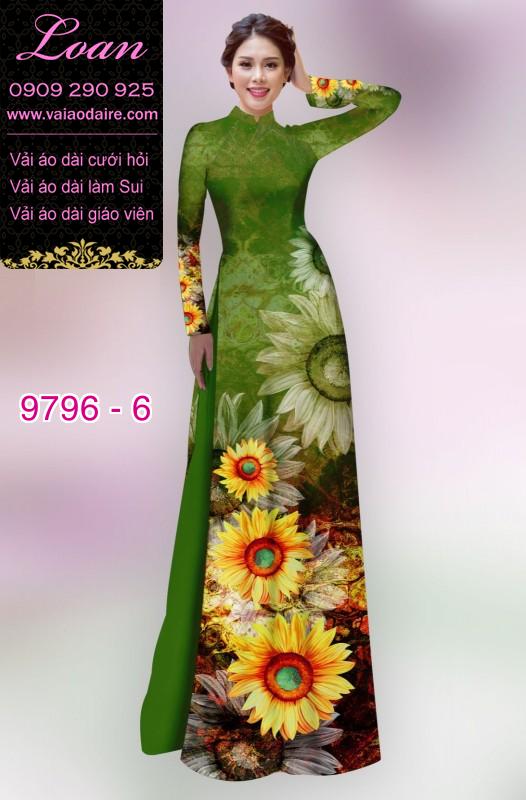 Vải áo dài hoa Cúc