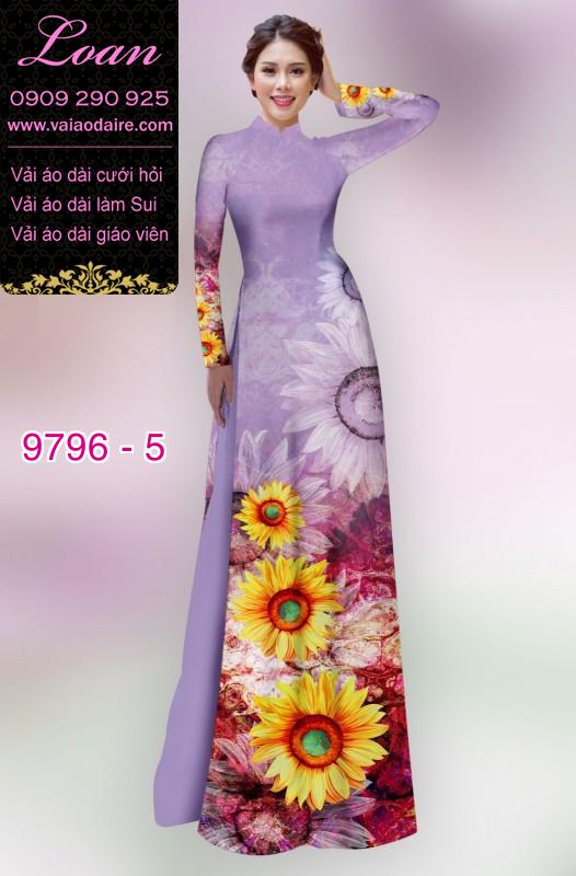 Vải áo dài hoa Cúc