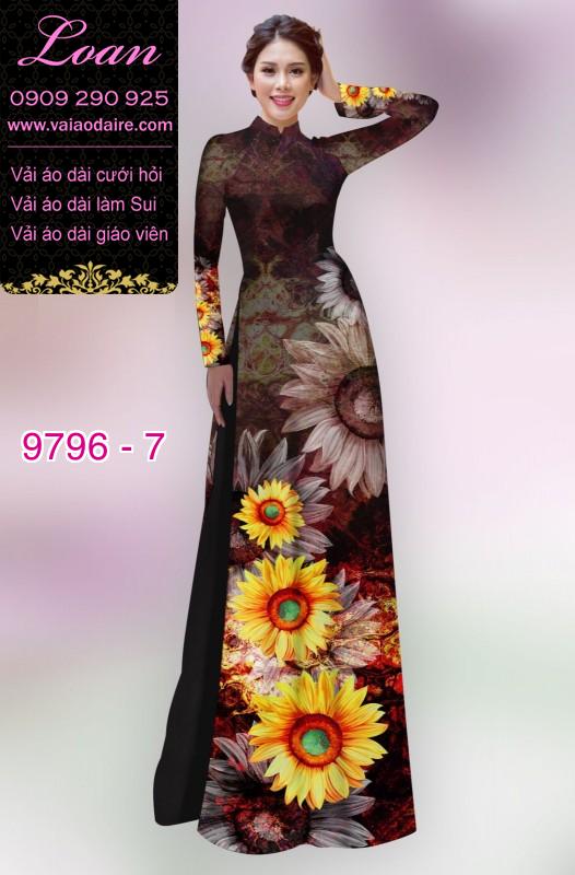 Vải áo dài hoa Cúc