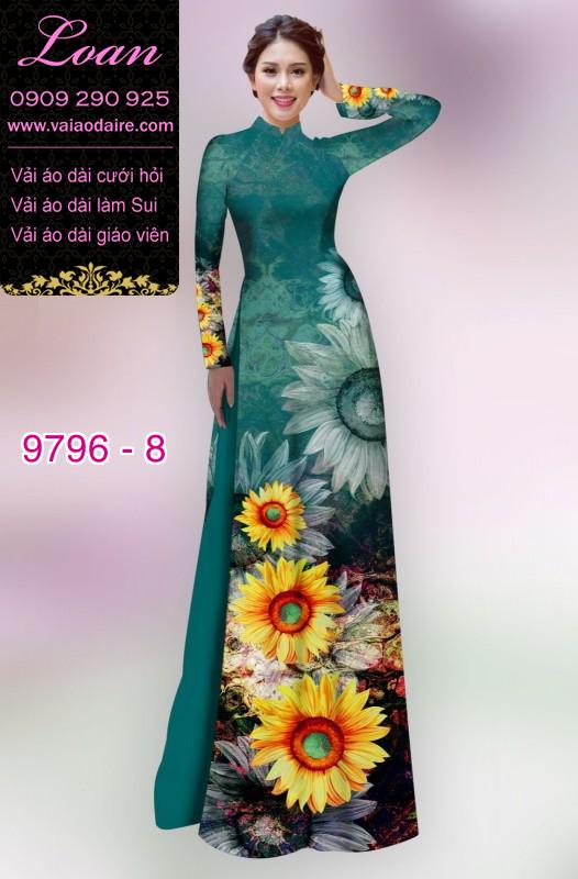 Vải áo dài hoa Cúc