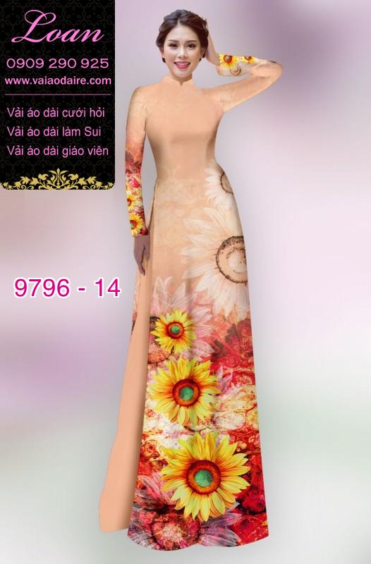 Vải áo dài hoa Cúc