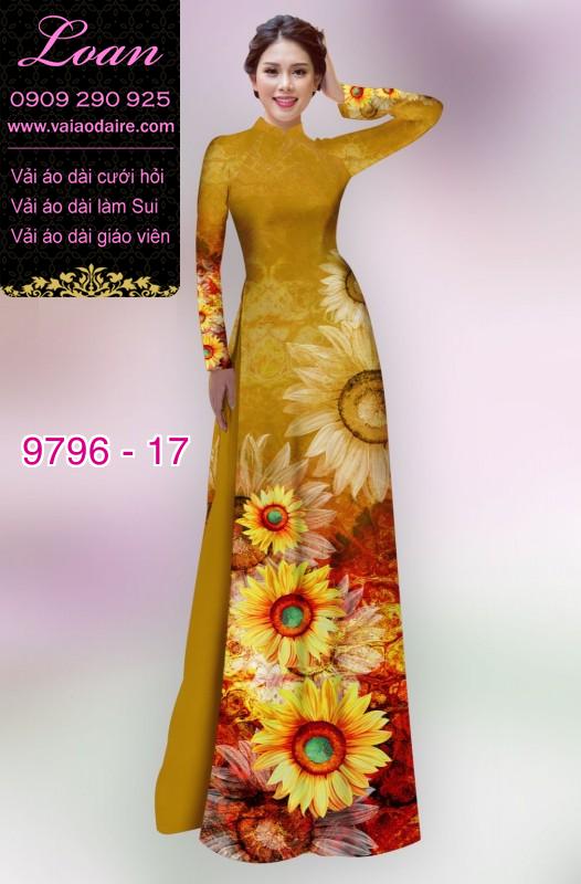 Vải áo dài hoa Cúc