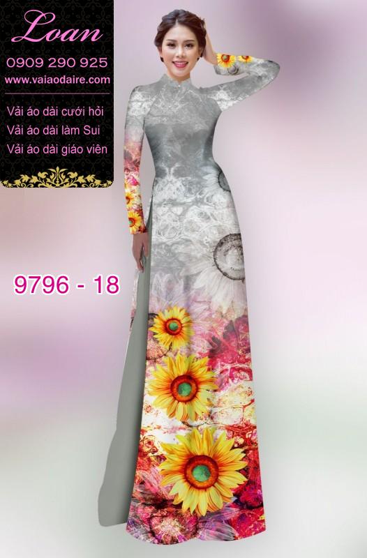 Vải áo dài hoa Cúc