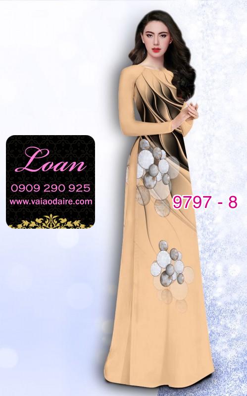 Vải áo dài hoa 3D