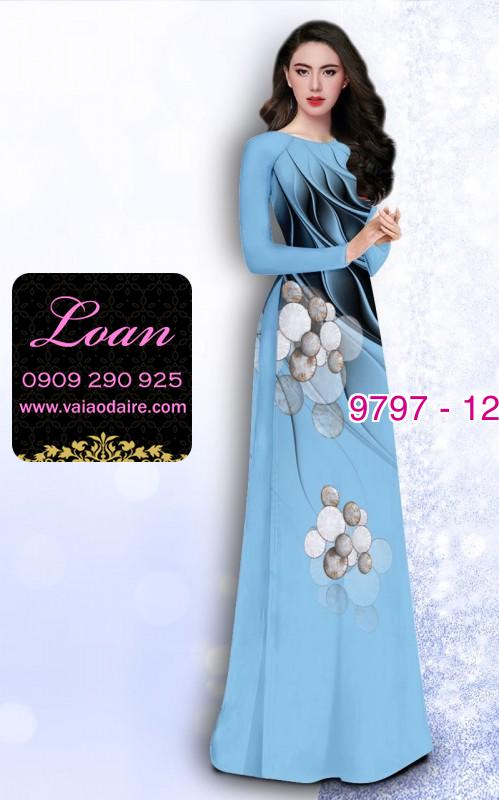 Vải áo dài hoa 3D