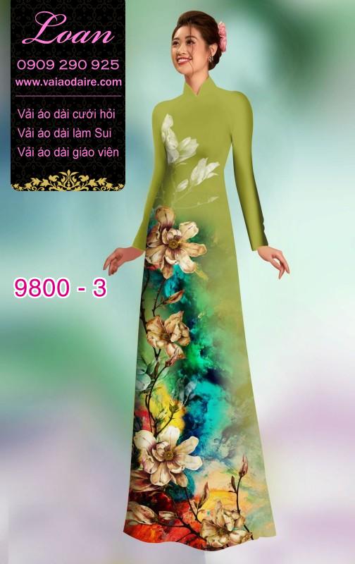 Vải áo dài hoa 3D Vải áo dài hoa 3D