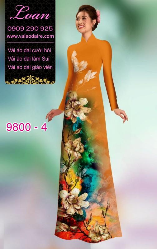 Vải áo dài hoa 3D Vải áo dài hoa 3D