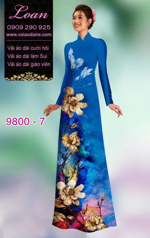 Vải áo dài hoa 3D Vải áo dài hoa 3D