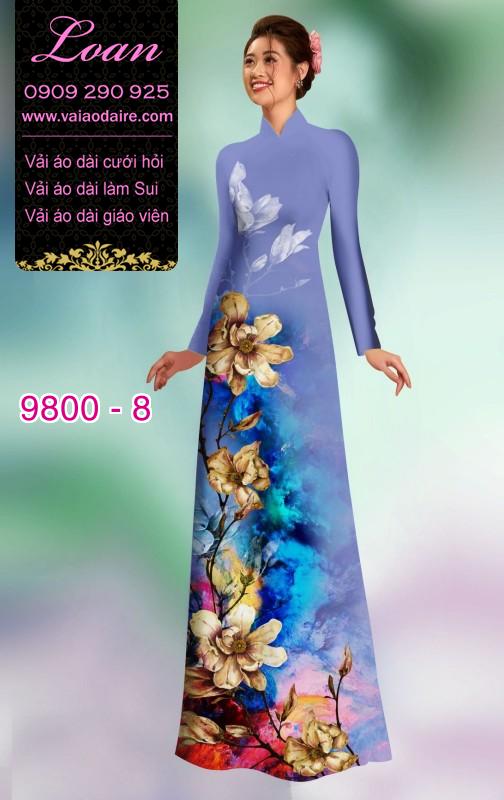 Vải áo dài hoa 3D Vải áo dài hoa 3D