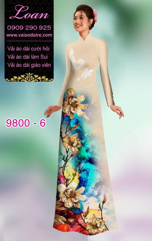 Vải áo dài hoa 3D Vải áo dài hoa 3D