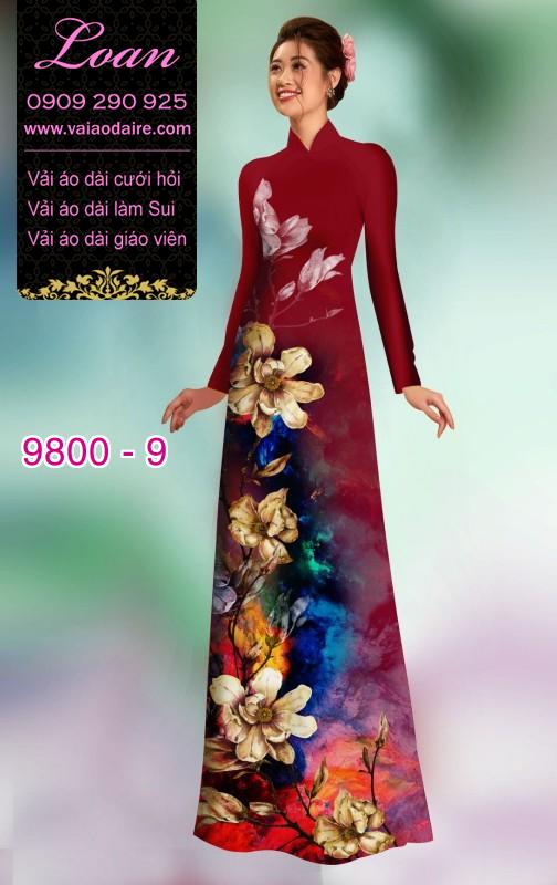 Vải áo dài hoa 3D Vải áo dài hoa 3D