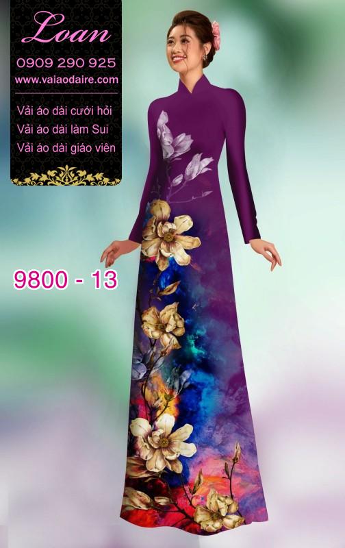 Vải áo dài hoa 3D Vải áo dài hoa 3D