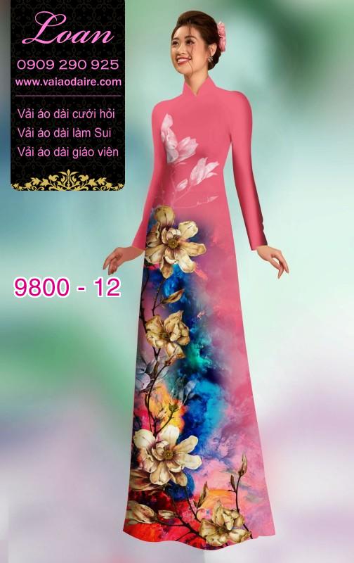 Vải áo dài hoa 3D Vải áo dài hoa 3D