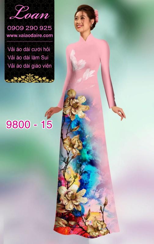 Vải áo dài hoa 3D Vải áo dài hoa 3D