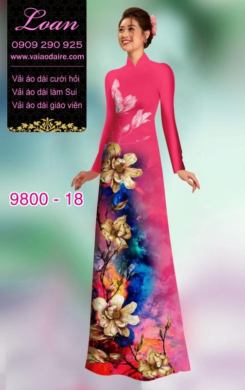 Vải áo dài hoa 3D Vải áo dài hoa 3D