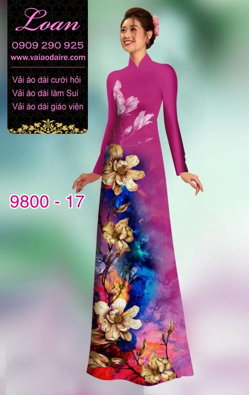 Vải áo dài hoa 3D Vải áo dài hoa 3D