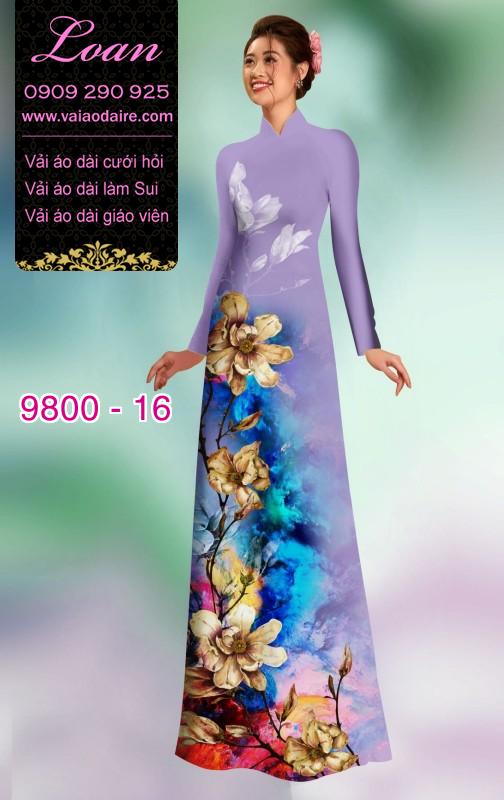 Vải áo dài hoa 3D Vải áo dài hoa 3D