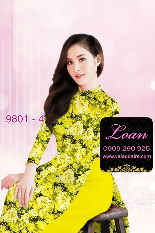 Vải áo dài hoa nhí Vải áo dài hoa nhí