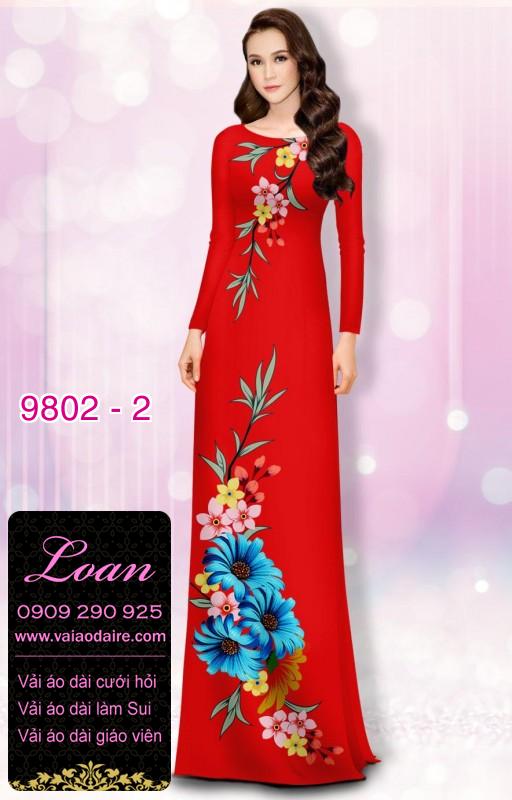 Vải áo dài hoa 3D